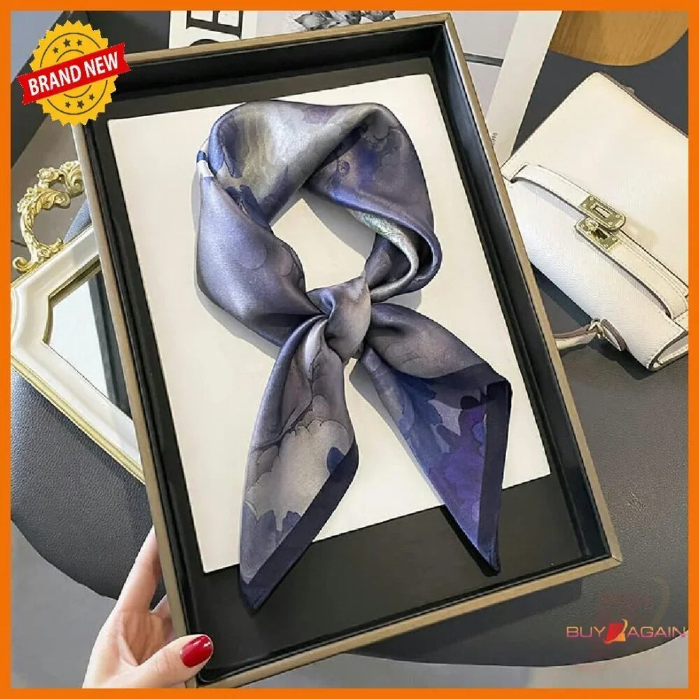 27x27 Mulberry Silk Square Scarf for Neck Hair Accessory